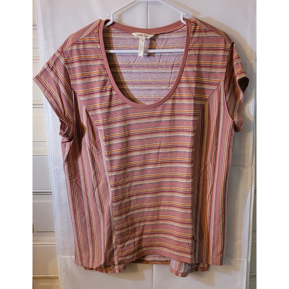 Matilda Jane Striped Knit Short Sleeve Top, Size L